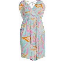 Women's TERRA & SKY Abstract Bloom Surplus Dress Plus Size: 1X (16W-18W) - NWT