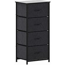 Flash Furniture Harris 4 Drawers Storage Dresser With Fabric Drawers, Black (WX5L203LWBKBK) | Quill