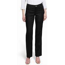 Nydj Pants & Jumpsuits | Nydj Linen Blend Wide-Leg Trousers Pants Black Size 18 | Color: Black | Size: 18
