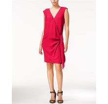 Rachel Rachel Roy Women's Sleeveless Wrap Closure Dress Red, Size