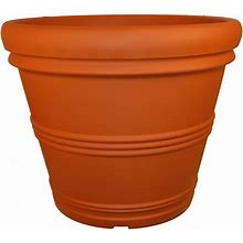 Tusco Products RR245TC Rolled Rim Garden Pot, 24.5-Inch, Terra Cotta Color.