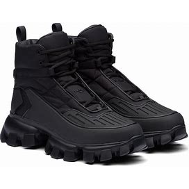 Prada Cloudbust Thunder High-Top Sneakers, Men, Black, Size 10.5
