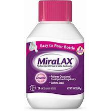 Miralax Gentle Constipation Relief 24 Doses Without Harsh Side Effects Osmotic Laxative Powder - 14.4Oz