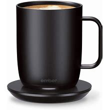 Ember Temperature Control Smart Mug 2, 14 Oz, Black, 80 Min. Battery Life - App Controlled Heated Coffee Mug - Improved Design (Renewed) (CM191400US)