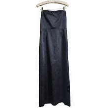 Talbots Black Strapless Formal Full Length Gown Size 6P 6 Petite