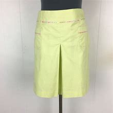 Sigrid Olsen Skort Skirt 14 Green Cotton Short 36X18