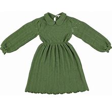 Bebe Organic | Eva Dress, Evergreen, Size 10Y) | Maisonette