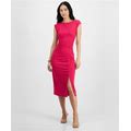 I.N.C. International Concepts Women's Ruched Midi Dress, Created For Macy's - Pink Drangonfruit - Size XS