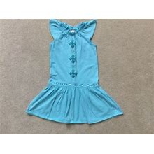 Gymboree Aqua Summer Little Girls Size 5 Aqua Blue Knit Dress