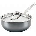 Hestan - Nanobond Collection - Titanium Stainless Steel 2-Quart Saucier Pan With Lid - Toxin, PFAS, & Chemical Free Clean Cookware, Induction