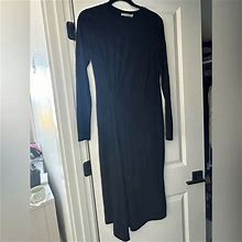 Vince Dresses | Vince Midi Long Sleeve Dress | Color: Black | Size: M