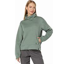L.L.Bean Airlight Funnel Neck Pullover Women's Clothing Sea Green Heather : XS