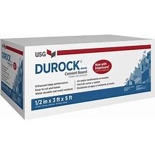 Durock | Cement Board With Edgeguard, 3 X 5 ft X 1/2 Inch, Grey - Floor & Decor | 100517507