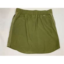NEW Eddie Bauer Olive Green Tech Athletic Skirt Skort XL UPF 50 Slightly Curvy