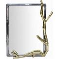 A&B Home 30-Inch Polished Gold And Black Nickel Rectangular Wall Mirror