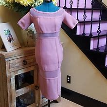 Topshop Dresses | New Topshop Blush Bodycon Bandage Dress - Sz 4 | Color: Pink | Size: 4