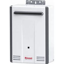 Rinnai Value Series Outdoor 5.6 GPM Residential 120,000 BTU Propane Gas Tankless Water Heater In White | V53DEP