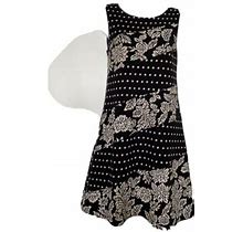 Maeve Anthropologie Dress Womens Xs Black/White A-Line Sleeveless Fit