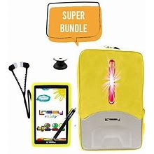 Linsay 7" Kids Tablets 2GB RAM 32Gb Android 12 Wifi Tablet For Kids, Camera, Apps, Games, Learning Tab For Children With Yellow Kid Defender Case, LED