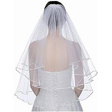 Botong White Ivory Bridal Veils With Comb Wedding Accessories