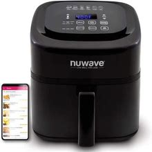 Nuwave (Renewed) 6-Quart Brio Healthy Digital Air Fryer With One-Touch Digital Controls, 6 Preset Menu Functions & Removable Divider Insert,Black