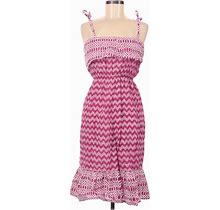 Casual Dress Square Sleeveless: Pink Chevron Dresses - Women's Size 7