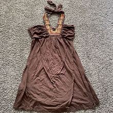 Bailey Blue Dresses | Beach Cover Up Dress -M | Color: Brown/Cream | Size: M