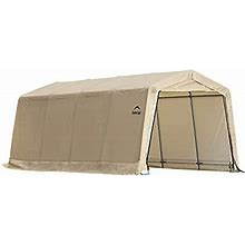 Shelterlogic Autoshelter Instant Garage 10 X 20 X 8 ft Sandstone Peak Style Carport Car Shelter Storage Solution