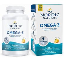 Nordic Naturals Lemon Omega-3 - Aids Heart Health And Immune Support, 180 Count