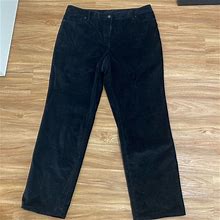 Style & Co. Pants & Jumpsuits | Style & Co Corduroy High Rise Black Pants Size 18 Inseam 32.5" | Color: Black | Size: 18