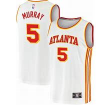 Dejounte Murray Youth Fanatics Branded White Atlanta Hawks Fast Break Replica Custom Jersey - Association Edition