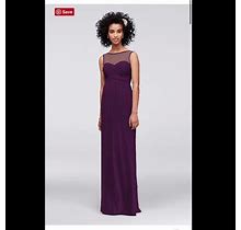 David's Bridal Dresses | Davids Bridal Chiffon Prom Bridesmaid Gown | Color: Purple | Size: 2