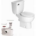 SANIFLO Saniaccess3 White Round Chair Height 2-Piece Watersense Soft Close Toilet 12-In Rough-In 1.28-GPF | 082.005.083