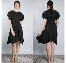 Ulla Johnson Dresses | Ulla Johnson Otille Suiting Lace-Up Dress Black Sz S/4 | Color: Black | Size: 4