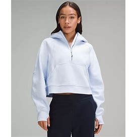 Lululemon Scuba Oversized Half-Zip Sweatshirt Hoodie | Blue|Pastel|Windmill - Size M/L Cotton-Blend Fleece Fabric