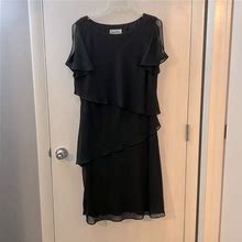Danny & Nicole Dresses | Black Tiered Dress | Color: Black | Size: 16