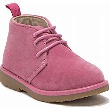 J'aime Aldo New Toddler Girls i502 Classic Ankle High Bootie Desert Suede Chukka Boots Pink 6, Baby-Girls