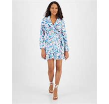 Bar Iii Women's Floral Ruffled V-Neck Long-Sleeve Dress, Created For Macy's - Lana Floral A