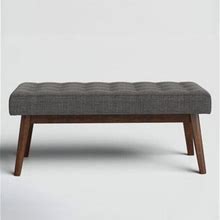 Allmodern Harris Solid Wood Bench In Gray | Size 17.72 H X 42.99 W X 15.98 D In | A000529494