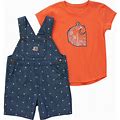 Carhartt Baby Girls Short-Sleeve T-Shirt And Shortall Setinfant-And-Toddler-Clothing-Sets