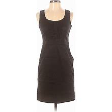 Ann Taylor Casual Dress - Sheath Scoop Neck Sleeveless: Black Dresses - Women's Size 0 Petite