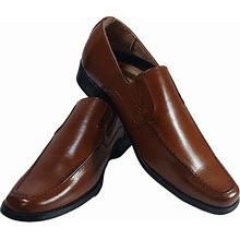 Franco Vanucci Remy-6 Men's Stacked Heel Formal Slip-On Shoes Size