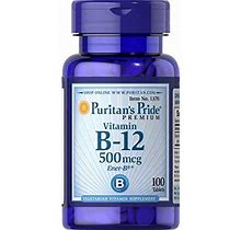 Puritan S Pride Vitamin B-12 500 Mcg-100 Tablets