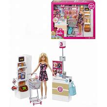 Barbie Doll And Supermarket Playset ,