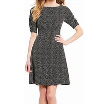 Isaac Mizrahi Dresses | New Imnyc Black Scattered Dots Fit N Flare Dress | Color: Black/White | Size: 10