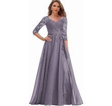 Mother Of The Bride Dresses Sequin Chiffon Mother Of The Groom Dresses Lace Wedding Guest Dress Formal Evening Gowns Wisteria 6