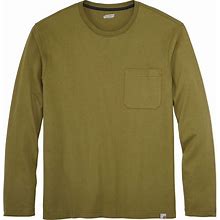 Men's 40 Grit Standard Fit Long Sleeve Crew With Pocket - Green - Duluth Trading Company
