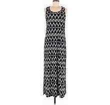 Trina Turk Casual Dress - Maxi: Black Graphic Dresses - Women's Size Medium
