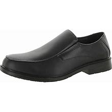 Dr. Scholl's Shoes Mens Jeff Leather Slip On Loafers Black 11.5 Wide (E)