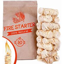 Zorestar Fire Starters XXL 30 Pc - Eco Firelighters For Indoor And Outdoor Use, Compatible With Solo Stove, Green Egg And Other Grills And Bbqs - Box Of 100% Natural Waterproof Firestarters